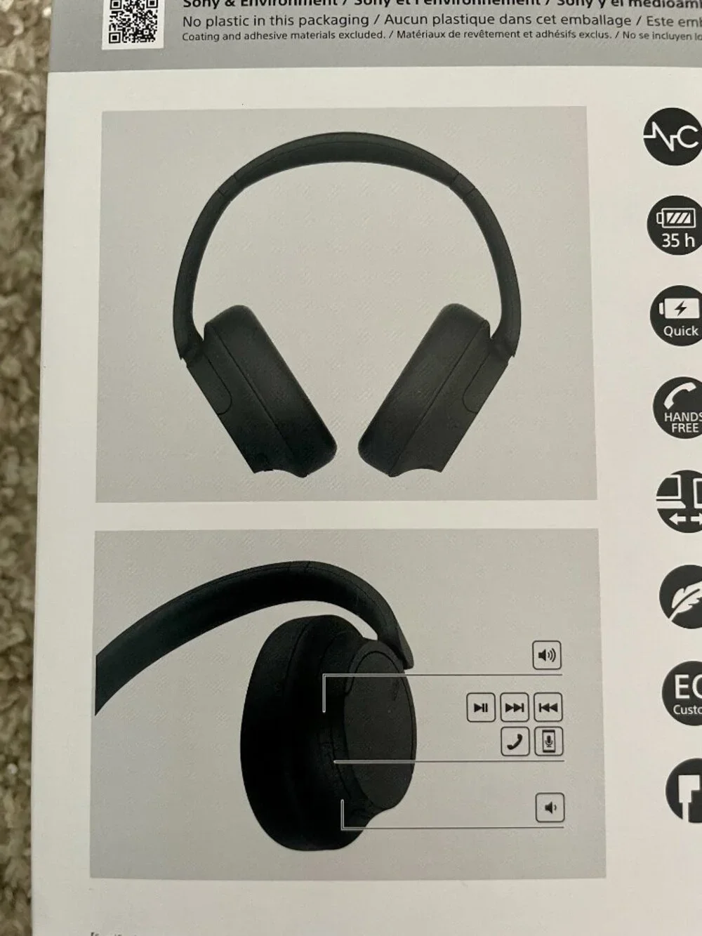 New in Box: Sony WH‑CH720N Wireless Noise‑Canceling Headphones – Black
